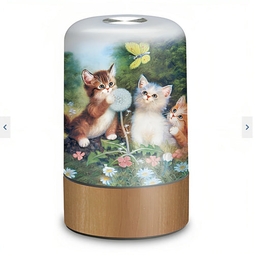 The Bradford Exchange Playful Pals Table Centerpiece Collection Dandelion Magic Issue #2 Touch-Activated Illuminated Kittens for Cat Lovers by Jurgen Scholz 5.75-Inches