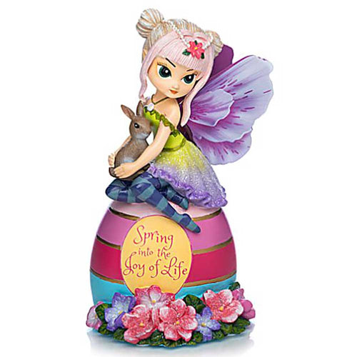The Hamilton Collection Spring Into Joy Of Life Issue #3 The Magic of the Seasons Fairy Figurine Collection by Jasmine Becket-Griffith 5-inches