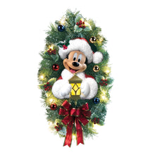 Load image into Gallery viewer, The Bradford Exchange Disney Mickey Mouse Warm Welcome Christmas Wreath Pre Lit LED Holiday Decor with Timer 18-Inches
