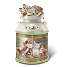 Load image into Gallery viewer, The Bradford Exchange Kitten Canister Coffee Cozy Kittens Canister Collection Issue #2 by Jurgen Scholz 10 to 11.73-inches - RCE Global Solutions
