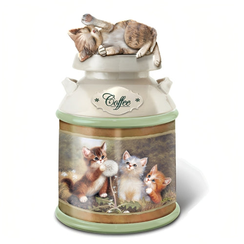 The Bradford Exchange Kitten Canister Coffee Cozy Kittens Canister Collection Issue #2 by Jurgen Scholz 10 to 11.73-inches - RCE Global Solutions