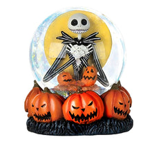 Load image into Gallery viewer, The Bradford Exchange Disney Tim Burton&#39;s The Nightmare Before Christmas Glitter Globe Collection Issue #1: &#39;Jack Skellington&#39; Handcrafted Glitter Globe with Sculptural Base Halloween Decorations 7.5-Inches
