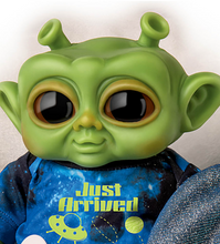 Load image into Gallery viewer, The Ashton-Drake Galleries Just Arrived Alien Baby Doll with TrueTouch Silicone, Glow-in-Dark Outfit, Weighted Body - RCE Global Solutions
