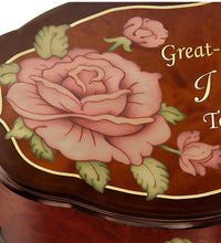 Load image into Gallery viewer, The Bradford Exchange My Great-Granddaughter, I Love You Today, Tomorrow, Always Swiss-Inspired Music Box Heirloom-Quality Keepsake Plays &quot;You Are So Beautiful&quot; 6-Inches - RCE Global Solutions
