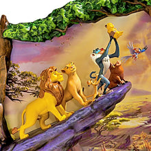 Load image into Gallery viewer, The Hamilton Collection Disney The Lion King 30th Anniversary Sculpture Handcrafted Artist&#39;s Resin with Hand-Painted Details Featuring Simba Nala and Pride Rock by Thomas Kinkade 12.5&quot; W x 10&quot; H x 6.5&quot; D
