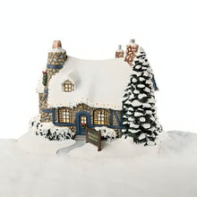 Load image into Gallery viewer, Thomas Kinkade "Painter of Light" Collection Issue #8: Stonehearth Restaurant Hawthorne Village Collectible Building Figurine Christmas Display
