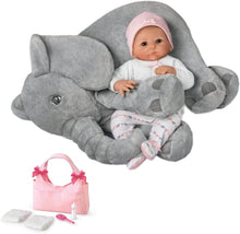 Load image into Gallery viewer, The Ashton-Drake Galleries Little Peanut Lifelike So Truly Real® Baby Girl Doll Soft RealTouch® Vinyl Skin with Deluxe Bundle Set Includes Additional Outfit Diaper Bag and Plush Elephant 17&quot;-Inches - RCE Global Solutions
