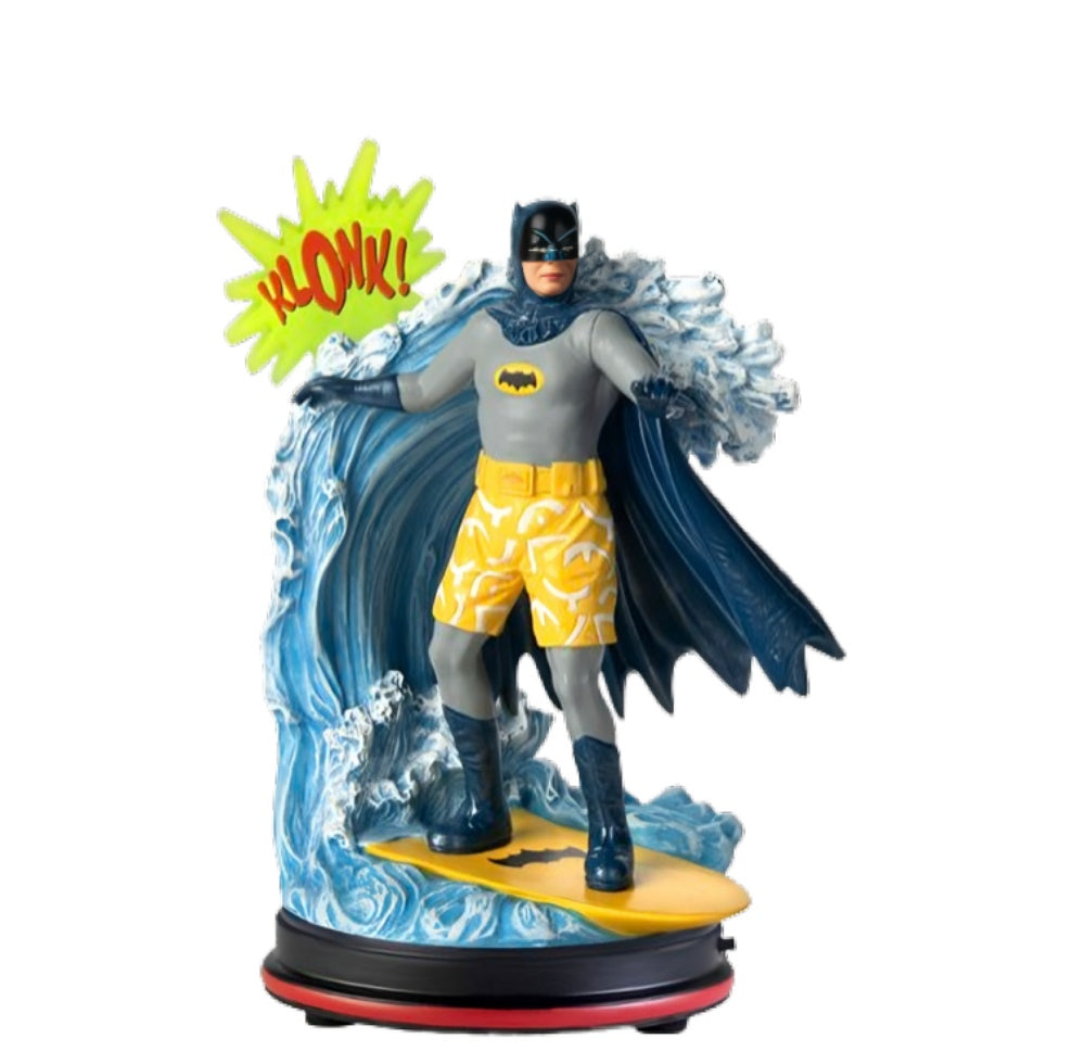 The Bradford Exchange Batman Classic TV Series Figurine Collection Issue #9: 'Surfs Up Batman' Illuminated Figurine Handcrafted with Iconic Details 7.5-Inches