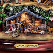 Load image into Gallery viewer, Hawthorne Village Thomas Kinkade Glory To The Newborn King Nativity Christmas Tree Religious Decoration Illuminates 40 Sculpted Characters tells Story of Jesus Birth Plays Song Silent Night 16&quot;-Inches - RCE Global Solutions
