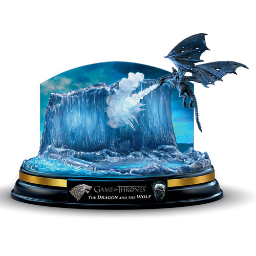 The Bradford Exchange Dragon And The Wolf from Game Of Thrones Epic Moments Sculpture Collection Issue #2 Light-Up 5-inches - RCE Global Solutions