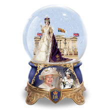 Load image into Gallery viewer, The Bradford Exchange &quot;Queen Elizabeth II Coronation&quot; Musical Glitter Globe Plays &quot;God Save the Queen&quot; 6-inches - RCE Global Solutions
