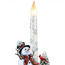 Load image into Gallery viewer, The Bradford Exchange Believe In The Magic Issue #1 from Warm Winter Welcome Candle Collection Snowman Sculpture Christmas Decoration with Flameless Candle by Dona Gelsinger 9-inches - RCE Global Solutions
