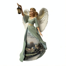 Load image into Gallery viewer, The Hamilton Collection Thomas Kinkade Angels of Lamplight Lane Figurine Collection Issue #2 Guiding Lights with LED Lights &amp; Canvas Gown 7-inches
