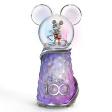 Load image into Gallery viewer, The Bradford Exchange Disney 100 Years of Wonder Masterpiece Glitter Globe Mickey Mouse Collectible with Color-Changing Lights 10.5-inches
