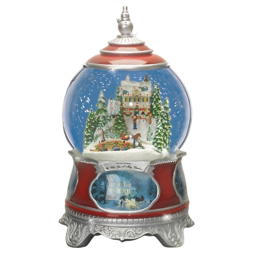 The Bradford Exchange We Wish You A Merry Christmas Issue #3 Musical Illuminated Snowglobe Decoration by Thomas Kinkade 5.25-inches - RCE Global Solutions