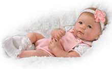 Load image into Gallery viewer, The Ashton - Drake Galleries Ava Lifelike TrueTouch® Authentic Silicone Baby Girl Doll with Hand Rooted Hair and Pink Jumper Weighted for Realism Fully Poseable by Master Doll Artist Linda Murray 18&quot;-Inches - RCE Global Solutions
