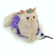 Load image into Gallery viewer, The Ashton-Drake Galleries Fabulous Feline Kitten Hold That Pose! Plush Cat with Crown Lavender Skirt and Dazzling Duchess Outfit 10-Inches
