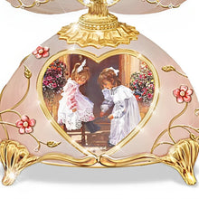 Load image into Gallery viewer, The Bradford Exchange Always My Sister Egg Music Box Heirloom Porcelain® with 22K-Gold Accents and 98 Faux Jewels Inspired by Peter Carl Faberge with Artwork by Sandra Kuck 6-inches - RCE Global Solutions
