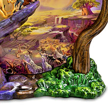 Load image into Gallery viewer, The Hamilton Collection Disney The Lion King 30th Anniversary Sculpture Handcrafted Artist&#39;s Resin with Hand-Painted Details Featuring Simba Nala and Pride Rock by Thomas Kinkade 12.5&quot; W x 10&quot; H x 6.5&quot; D
