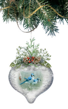 Load image into Gallery viewer, The Bradford Exchange Winter Wildlife Ornament Collection Issue #2 Portraits of Songbirds Handcrafted Glass Ornaments with Frosted Finish, LED Illumination &amp; Festive Accents Christmas Decorations by Hautman Brothers 4-Inches - RCE Global Solutions
