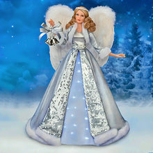 Load image into Gallery viewer, The Ashton-Drake Galleries Carol of the Bells Angel Portrait Doll with Glowing Skirt Plays Carol of the Bells Song Poseable with Feathered Wings Silver Bells and Holiday Gown Christmas Collectible Doll 24-inches - RCE Global Solutions
