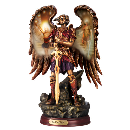 The Bradford Exchange Zadkiel: Righteousness of God Issue #10 Archangels of Light Bronze Sculpture Collection by Howard David Johnson 10-inches
