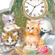 Load image into Gallery viewer, The Bradford Exchange &quot;Paw Prints On Your Heart&quot; Glass Art Clock by Jürgen Scholz 4.5-inches - RCE Global Solutions
