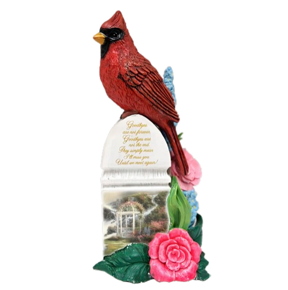 The Hamilton Collection A Love Of A Lifetime Cardinal Figurine Handcrafted Sculpted Keepsake with Sentiment and Glitter Accents A Heartwarming Tribute to Cherish Memories from Our Love Is Eternal Collection Issue #9 by Thomas Kinkade 5-inches - RCE Global Solutions