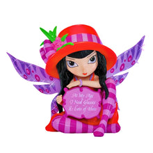 Load image into Gallery viewer, The Hamilton Collection Fabulous Hatterific Fairies Collection Issue #3: At My Age I Need Glasses Handcrafted Figurine with Glittery Accents and Butterfly Wings by Jasmine Becket-Griffith 4-inches
