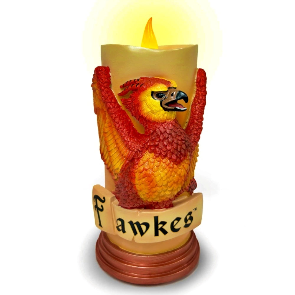 The Bradford Exchange FAWKES™ Harry Potter™ Hogwarts House Flameless LED Candle Collection Issue #9 High-Relief Sculpted House Mascots and Colors Remote-Controlled Illumination Magic (Included with Issue One) 7-inches