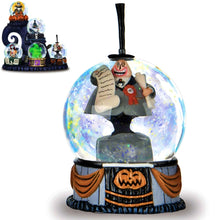 Load image into Gallery viewer, The Bradford Exchange Disney Tim Burton&#39;s The Nightmare Before Christmas Glitter Globe Collection Issue #6:&#39;The Mayor&#39; Handcrafted Glitter Globe with Sculptural Base Halloween Decorations 7.5-Inches
