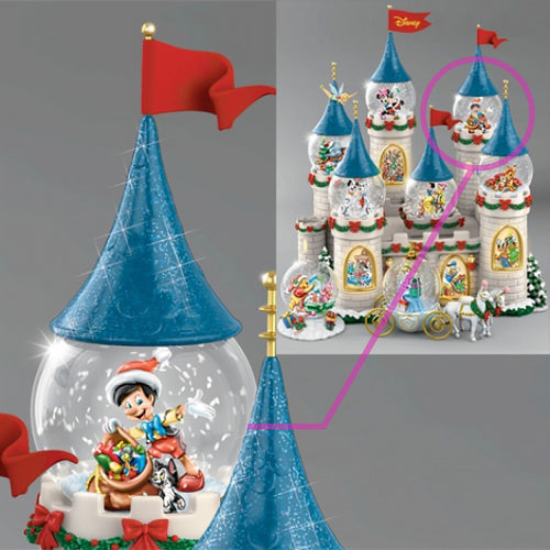 Bradford Exchange Disney Water Globe & Castle - Pinocchio Real Christmas Spirit #6 - RCE Global Solutions