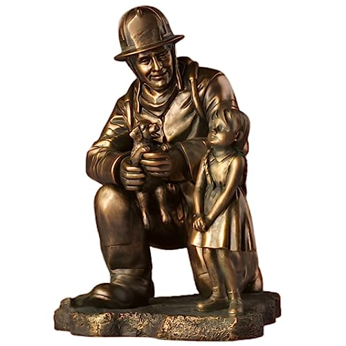 The Bradford Exchange 'Heroes with Heart' Collection Delivered from Danger Firefighter Sculpture 7.5-inches - RCE Global Solutions