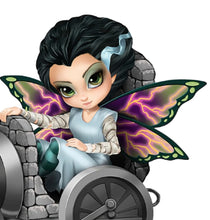 Load image into Gallery viewer, The Bradford Exchange Halloween Express Collection Issue #1: Electrifying Beauty Figurine Handcrafted Resin with Fairy in Frankenstein Bride Costume by Jasmine Becket-Griffith 4.25-Inches
