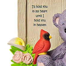 Load image into Gallery viewer, The Hamilton Collection Faithful Fuzzies Forever in My Heart Figurine Issue #2 &quot;Hold You In My Heart&quot; Hand-Painted Bereavement Bear with Cardinal and Flowers Memorial Keepsake 3.5-inches - RCE Global Solutions
