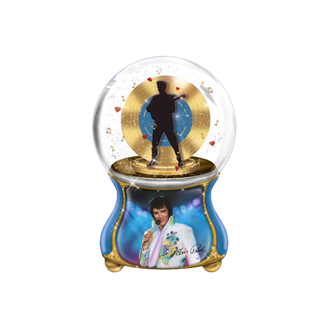 The Bradford Exchange Elvis Presley Love Me Tender Musical Glitter Globe 6