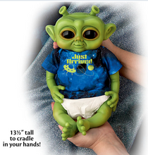 Load image into Gallery viewer, The Ashton-Drake Galleries Just Arrived Alien Baby Doll with TrueTouch Silicone, Glow-in-Dark Outfit, Weighted Body - RCE Global Solutions
