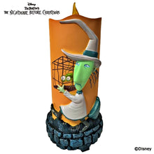 Load image into Gallery viewer, The Bradford Exchange Disney The Nightmare Before Christmas Candle Collection Issue #5 "Shock" LED Flameless Candle with Sculpted Details 7-inches
