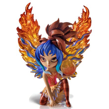 Load image into Gallery viewer, The Hamilton Collection Mystic Guardians of Nature Fairy Figurine Collection Blaze Guardian of Fire with Custom-Carved Crystalline Wings and Handcrafted Elemental Orbs by Jasmine Becket-Griffith 5.5-inches
