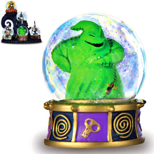 Load image into Gallery viewer, The Bradford Exchange Disney Tim Burton&#39;s The Nightmare Before Christmas Glitter Globe Collection Issue #5: &#39;Oogie&#39; Handcrafted Glitter Globe with Sculptural Base Halloween Decorations 7.5-Inches
