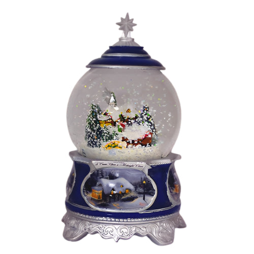 The Bradford Exchange It Came Upon Midnight Cle Christmas Decoration Musical Snow Globe Collection Issue #6 by Thomas Kinkade 5.25-inches - RCE Global Solutions