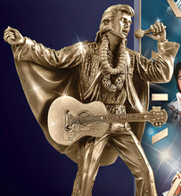 Load image into Gallery viewer, The Bradford Exchange The King of Rock &#39;n&#39; Roll™ The Legend of Elvis™ Illuminating Desk Clock with Sculpted Aloha Tribute + LED Backlight by Nate Giorgio 9.5-Inches - RCE Global Solutions
