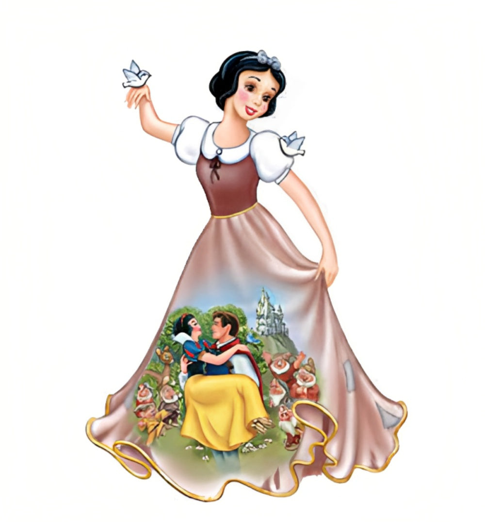 The Bradford Exchange Snow White's Wish Disney Dresses and Dreams® Bell Collection Issue #10 Heirloom Porcelain Scenes from Disney's Snow White Hand Sculpted & Hand Glazed with 22K Gold Figurine 7.5-inches - RCE Global Solutions
