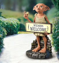 Load image into Gallery viewer, The Bradford Exchange HARRY POTTER DOBBY The House Elf Solar Welcome Sign Light-Up Sculpture Hand-Painted &amp; Weather-Resistant Officially Licensed Gift for Fans 15-inches
