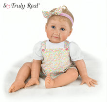 Load image into Gallery viewer, The Ashton-Drake Galleries Sugar and Spice Baby Doll So Truly Real® Lifelike Doll with Hand-Rooted Hair, RealTouch® Vinyl &amp; Custom Outfit – Exclusive Collectible by Sherry Miller 21-Inches
