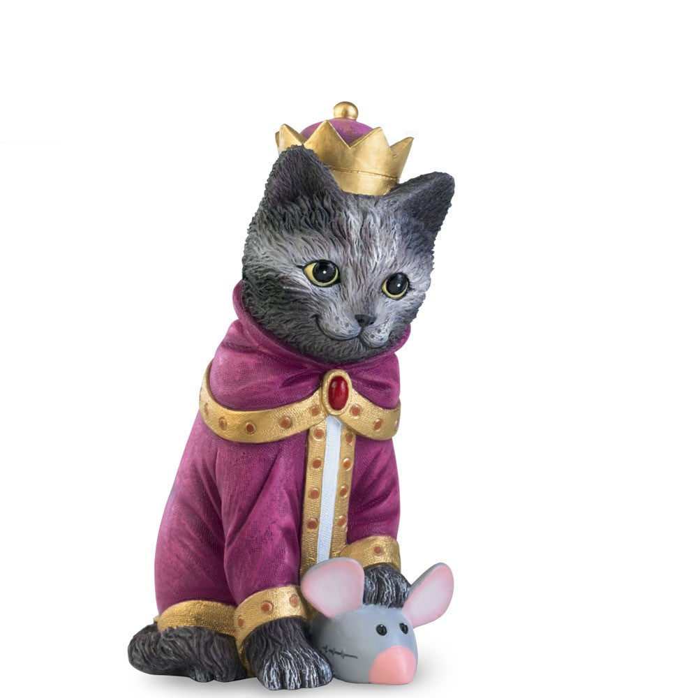 The Bradford Exchange King Catnipmouse Issue #4 from The PURR-fect Christmas Pageant Nativity Cat Figurine Collection Handcrafted and Hand-painted 4.5-inches - RCE Global Solutions