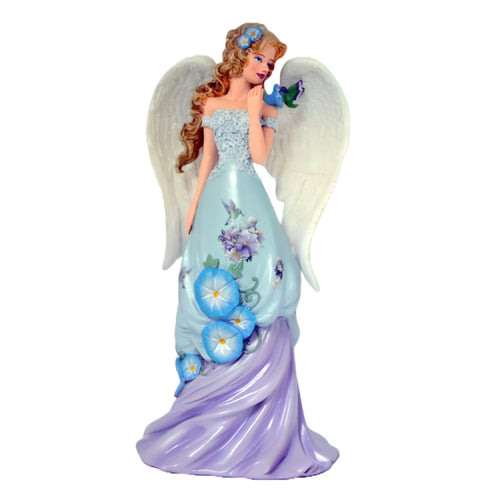 The Hamilton Collection Heavenly Delight Angel and Hummingbird Sculpture Angelic Beauties of the Garden Figurine Collection by Lena Liu 7