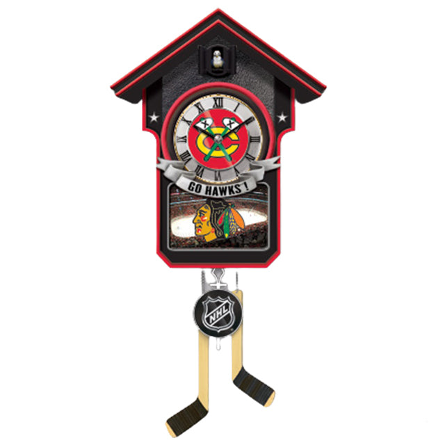 The Bradford Exchange Chicago Blackhawks National Hockey League NHL Cuckoo Clock 21-inches - RCE Global Solutions