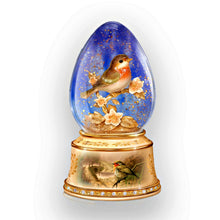 Load image into Gallery viewer, The Bradford Exchange Jewel of Nature Musical Glitter Globe Heirloom Porcelain® Hand-Painted Bird Sculpture Plays “Beautiful Dreamer,” by Adrian Rigby 6-inches
