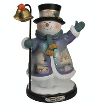 Load image into Gallery viewer, The Bradford Exchange Winter Wonderland Snowman Heirloom Classics Collection Issue #10 Jingle Bells Holiday Decoration Figurine by Thomas Kinkade 7-inches

